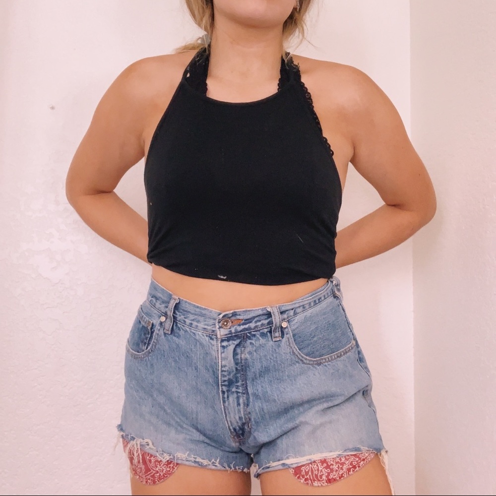 brandy black halter top